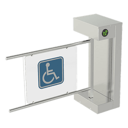 Torniquete De Cortesía Motorizado / Acabado En Acero Inoxidable Con Hoja de Acrílico / Bidireccional / Compatible con Cualquier Control De Acceso de Contacto Seco