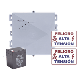 KIT de Energizador de 12,000Volts-1JOULES/2500 mts lineales de proteccion/Activado por Atenuación de voltaje,Corte de línea o Aterrizamiento de la línea/Integración a panel de Alarma.
