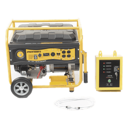 Generador a Gasolina / Planta de Emergencia con Encendido Automático, 6.5KW, 220Vac 2 Fases, Jaula con Ruedas para Fácil Traslado 