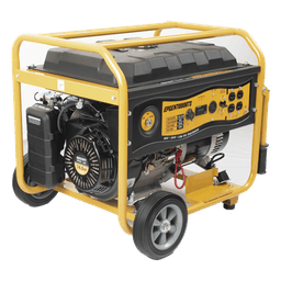 Generador a Gasolina / Planta de Emergencia con Encendido Automático, 6.5KW, 220Vac 2 Fases, Jaula con Ruedas para Fácil Traslado 