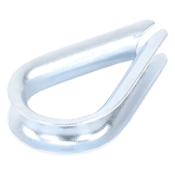 Guardacabo de Acero Galvanizado / Cable 1/4" / Resistencia 2154 kg / Diseño Ovalado / 7 Hilos