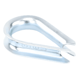 Guardacabo para Cable de Acero / 3/8" (9.5 mm) / Resistencia 4900 kg / Galvanizado por Inmersión / Diseño Ovalado