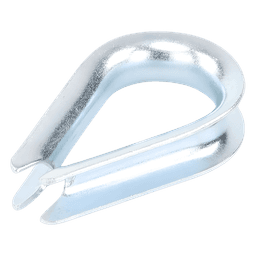 Guardacabo para Cable de Acero / 3/8" (9.5 mm) / Resistencia 4900 kg / Galvanizado por Inmersión / Diseño Ovalado