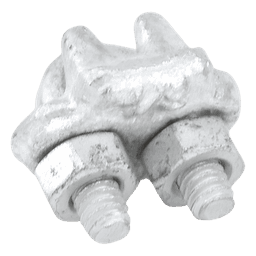 Nudo de Perro para Cable / Acero Forjado Galvanizado en Caliente / 1/8" / Torque 6 N.m / Amarre 3 Piezas / Suspensión de Alta Carga