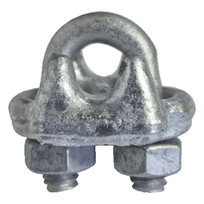 Nudo de Perro Abrazadera / Acero Forjado / Cable 1/4" / Galvanizado por Inmersión en Caliente / Torque 35 N.m / Carga Pesada