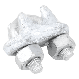Nudo de Perro Abrazadera / Acero Forjado / Cable 1/4" / Galvanizado por Inmersión en Caliente / Torque 35 N.m / Carga Pesada