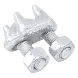 Nudo de Perro Abrazadera / Acero Forjado / Cable 3/8" / Galvanizado por Inmersión / Torque 55 N·m / Torre y Mástil