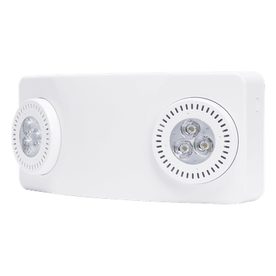Luz de Emergencia Dual LED / 520 lúmenes / Uso Rudo / Cubierta ABS UL 5VA / Batería 9.6V 3Ah / 90 min Autonomía / Montaje Pared o Techo
