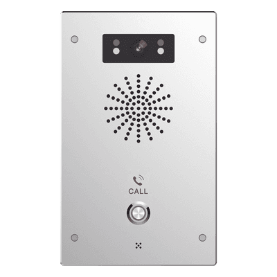 Video Intercomunicador IP / 2 Líneas SIP / Cámara 2MP 1080p / 2 Relevadores / ONVIF / IP65 e IK10 / PoE 802.3af / Audio HD / Visión Nocturna IR / -40°C a 70°C