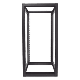 Rack Estándar 19" de 4 Postes, Acero, 24 Unidades, Profundidad Ajustable.