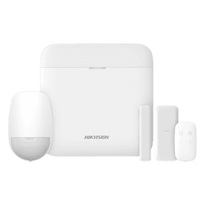 (AX PRO) KIT de Alarma AX PRO / Incluye: 1 Hub con bateria de respaldo / 1 Sensor PIR / 1 Contacto Magnético slim / 1 Control Remoto / WiFi / Compatible con Hik-Connect P2P