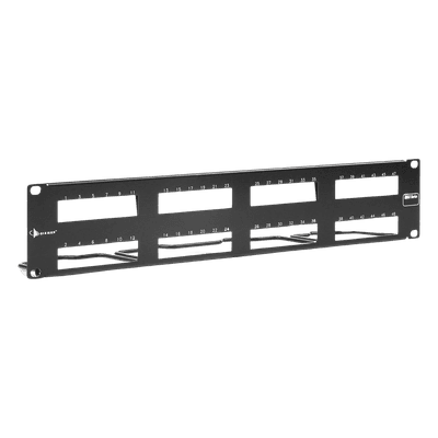 PATCH PANEL MAX VACIO ID VERTICAL UTP 48 PTOS PLANO 2U NEGRO