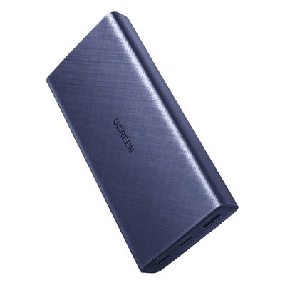 Batería Portátil / 20000mAh / PD 45W / Dual USB-C + USB-A / Celdas ATL / Azul