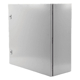 Gabinete de Acero, Nema 4 -IP 66 de 60 x 60 x 25 cm con Platina y certificado UL.