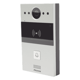 Videoportero de 1 Botón / Lector de Tarjetas MIFARE y PROX EM / Notificación a APP / 100% en la Nube / Notificación por Llamada Telefónica / SIP / ONVIF / IP65 / Cámara 2MP / Panel de Aluminio / Control de 2 Puertas
