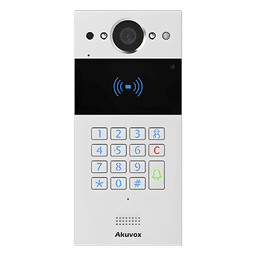 Videoportero SIP / Teclado y Lector de Tarjeta / Notificación App / Notificación Llamada Telefónica / Configuración en la Nube / POE / IP65 / Cámara de 2 MP / NFC / PIN Temporal para Visitas / Control de 2 Puertas