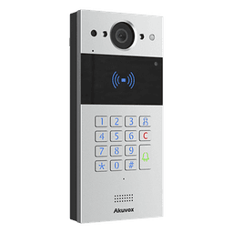 Videoportero SIP / Teclado y Lector de Tarjeta / Notificación App / Notificación Llamada Telefónica / Configuración en la Nube / POE / IP65 / Cámara de 2 MP / NFC / PIN Temporal para Visitas / Control de 2 Puertas
