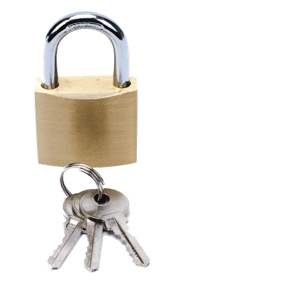 Candado de Seguridad / Cuerpo Latón 40 x 40 mm / Perno Doble Sujeción / Argolla 6.2 mm / 3 Llaves / 560 gr