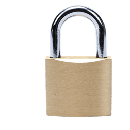 Candado de Seguridad / Cuerpo Latón 40 x 40 mm / Perno Doble Sujeción / Argolla 6.2 mm / 3 Llaves / 560 gr