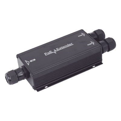 Extensor PoE Gigabit / Alcance 200 m (656.2 ft) / IP66 / 60 W Total / 2 Puertos de Salida PoE / Sin Fuente Adicional