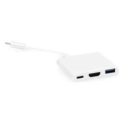 Adaptador Multipuerto USB-C / HDMI 4K / USB 3.0 5 Gbps / Carga PD 65W / 3-en-1 / Plug and Play