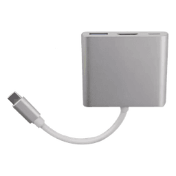 Adaptador Multipuerto USB-C / HDMI 4K / USB 3.0 5 Gbps / Carga PD 65W / 3-en-1 / Plug and Play