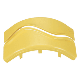 Tapa de Bajada Vertical Exterior de 90° / Radio de Curvatura 50.8 mm / Canaleta 6x4 FiberRunner™ / Material PC/ABS Resistente a UV / Altura 220.2 mm (0.72 ft)