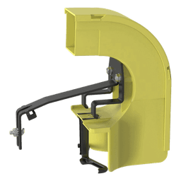 Accesorio de Bajada para Canaleta / Compatible 4x4, 6x4, 12x4, 24x4 / Reducción a 2x2 / Radio de Curvatura 50.8 mm / Color Amarillo