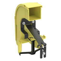 Accesorio de Bajada para Canaleta / Compatible 4x4, 6x4, 12x4, 24x4 / Reducción a 2x2 / Radio de Curvatura 50.8 mm / Color Amarillo