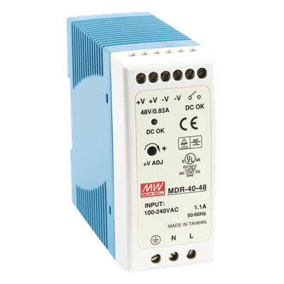 Fuente de poder Industrial / Riel DIN / 48 VCC / 40 W / 85-264 VCA / 1.31 x 2.95 x 3.94 pulg