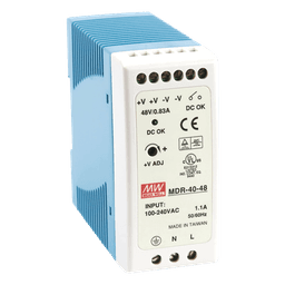 Fuente de poder Industrial / Riel DIN / 48 VCC / 40 W / 85-264 VCA / 1.31 x 2.95 x 3.94 pulg