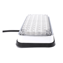 Luz de Advertencia LED / 7x3" / Bicolor Rojo/Claro / 66 LEDs / 12 VCC / 10 Patrones de Destello / Montaje Permanente