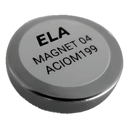 Imán Permanente para Sensor Magnético / Detección hasta 12 mm / Adhesivo Delrin / Ø40 mm + Ø30 mm