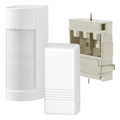 Kit Detector Inalámbrico para Exterior VXI-R / Transmisor Honeywell 5816 / Caja de Baterías RBB01 / 12 m / 90° / Dual PIR + Microondas / IP55