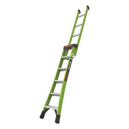 Escalera Combinada 3 en 1 / Fibra de Vidrio / 1.83 m (6 ft) / Carga 170 kg (375 lb) / Almohadilla Giratoria / Barra en V