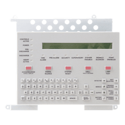 Teclado con Pantalla LCD / 80 Caracteres Retroiluminada / Teclado QWERTY Completo / 24 VCD / para Paneles de Detección de Incendio Serie ONYX