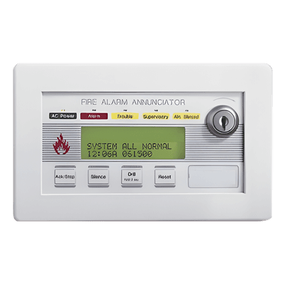 Anunciador remoto de incendio con LCD retroiluminado de 80 caracteres, compatible con NFS2-640 y NFS-320