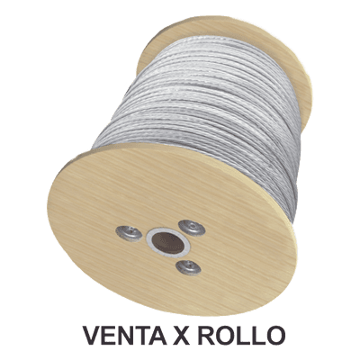 Rollo o carrete de 2000 Metros de Retenida de 1/8" de Alta Resistencia, Galvanizado clase A.