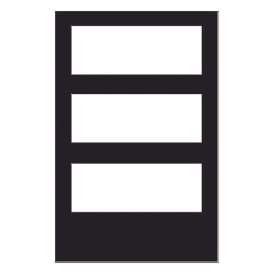 Puerta con Ventana para Gabinete / Acero Calibre 16 / Apertura 180° / Bisagra Reversible / Compatible con Serie CAB-4 Onyx