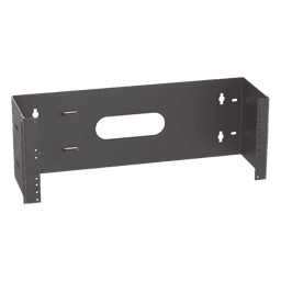 Rack Abierto de Pared con Bisagras / 4 UR / 19 in / Profundidad 159 mm (6.26 in) / Carga 18 kg (40 lb) / Bajo Perfil