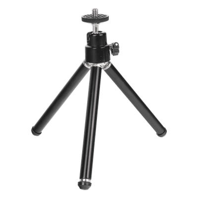 Trípode para Cámara Web / Altura Ajustable 15 a 30 cm (5.9 a 11.8 in) / Tornillo 1/4" Universal / 3 Secciones Aluminio / Inclinación Ajustable