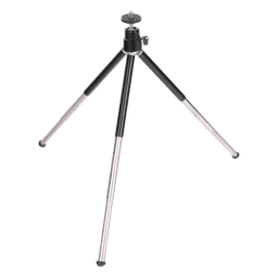 Trípode para Cámara Web / Altura Ajustable 15 a 30 cm (5.9 a 11.8 in) / Tornillo 1/4" Universal / 3 Secciones Aluminio / Inclinación Ajustable