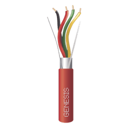 Cable Riser para Sistemas de Detección de Incendio / 4x18 AWG / Blindado / FPLR / 152 m (500 ft) / Rojo