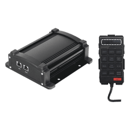 Sirena Vehicular de 100W de Potencia Con Controlador Unimando, Micrófono, Control de Tonos y Patrones de destello de Barras de Luces Serie X67 / X75