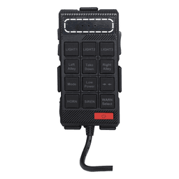 Sirena Vehicular de 100W de Potencia Con Controlador Unimando, Micrófono, Control de Tonos y Patrones de destello de Barras de Luces Serie X67 / X75