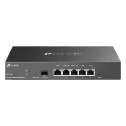 Router Omada VPN / SDN Multi-WAN Gigabit / 1 Puerto WAN SFP Gigabit / 1 Puerto WAN RJ45 Gigabit / 2 Puertos LAN RJ45 Gigabit / 2 Puertos Configurables LAN/WAN / 150,000 Sesiones Concurrentes / Administración Centralizada Omada o Stand-Alone