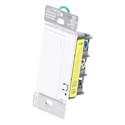 Apagador electrónico Sunnata de encendido y apagado, 8 A en iluminación y motores de 1/4 HP a 120 V, requiere neutro, color blanco brillante, para sistema RadioRA 3