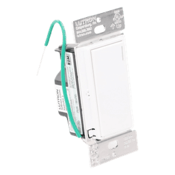 Apagador electrónico Sunnata de encendido y apagado, 8 A en iluminación y motores de 1/4 HP a 120 V, requiere neutro, color blanco brillante, para sistema RadioRA 3