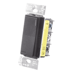 Apagador electrónico Sunnata de encendido y apagado, 8 A en iluminación y motores de 1/4 HP a 120 V, requiere neutro, color negro Midnight satinado, para sistema RadioRA 3