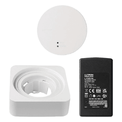 Kit de procesador para sistema de iluminación RadioRA 3, alimentación PoE, hasta 100 dispositivos Clear Connect Tipo X y 95 Tipo A, incluye inyector PoE y cables Ethernet
